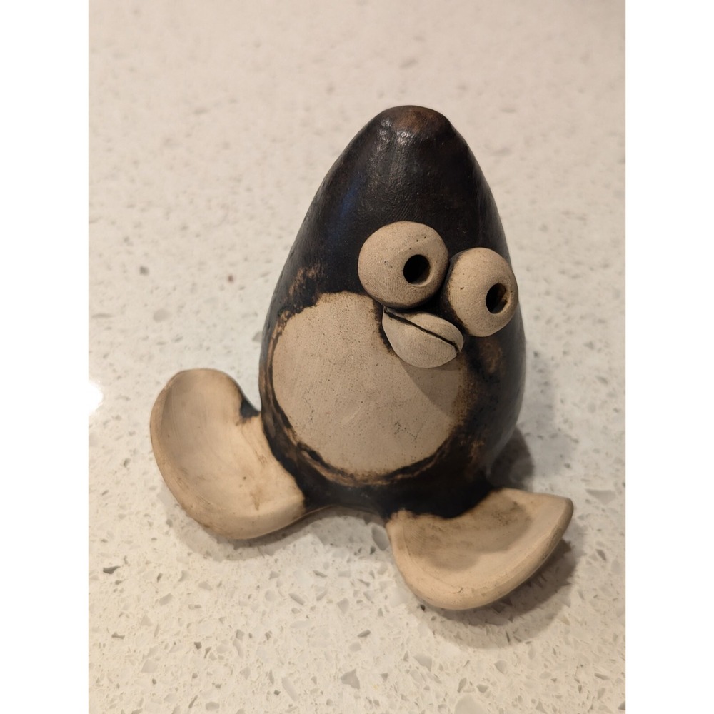 Vtg John Hughes Grogg Penguin Figurine Studio Pottery Sculpture Ceramic Wales - Picture 1 of 12